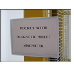 pocket with magnetic sheet on a machinery